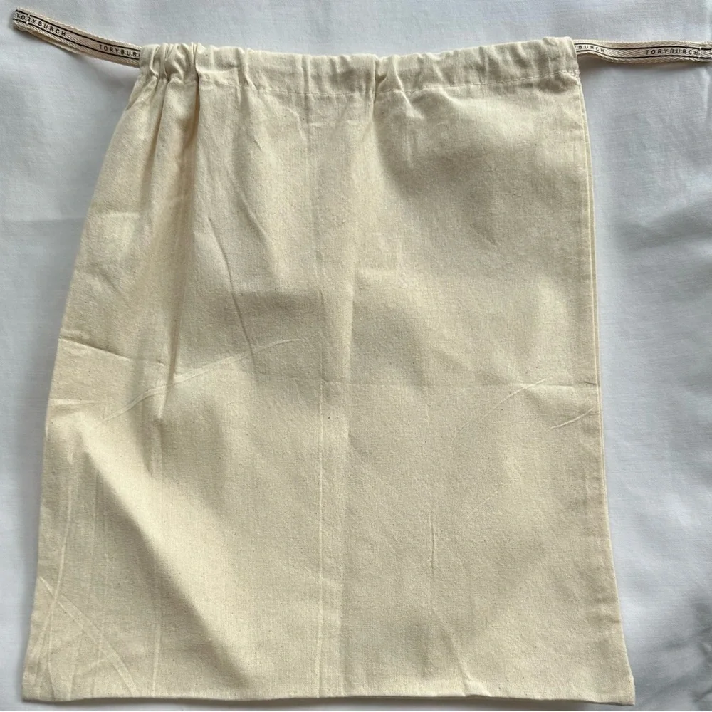 Tory Burch Natural Canvas Drawstring Bag